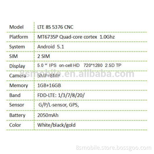 LTE8S5376 5.0" high end cheap mobile phone wholesale